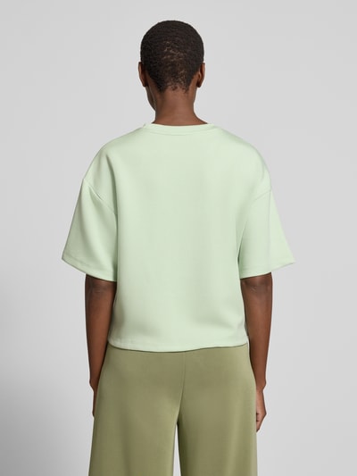 MSCH Copenhagen Boxy fit sweatshirt van viscosemix met 1/2-mouwen Mintgroen - 5