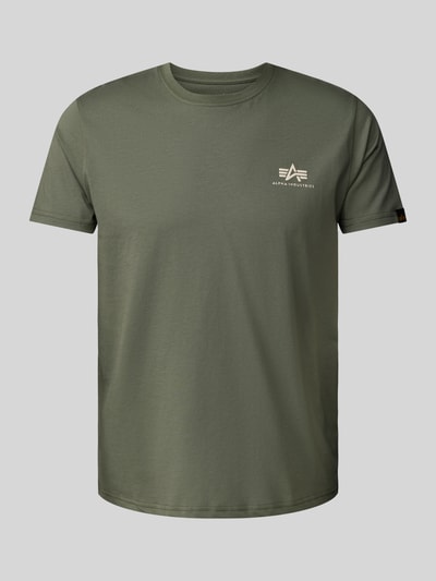 Alpha Industries T-Shirt mit Label-Print Gruen 2