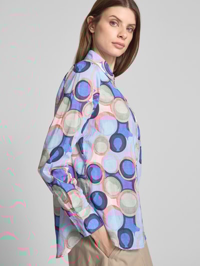 Christian Berg Woman Regular Fit Bluse mit Hemdblusenkragen Marine 3