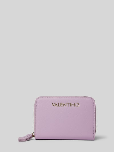 VALENTINO BAGS Portemonnaie mit Label-Applikation Modell 'ZERO RE' Flieder 1