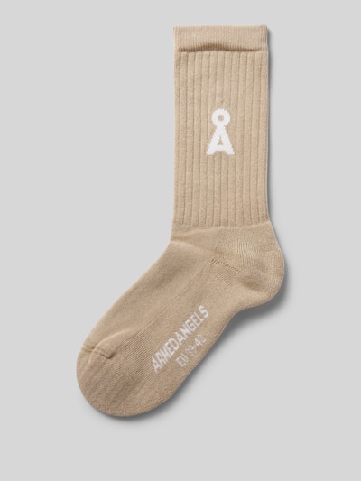 Armedangels Socken mit Logo-Detail Modell 'SAAMUS' Beige 1