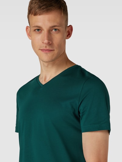 Christian Berg Men T-shirt met V-hals Flessengroen - 3