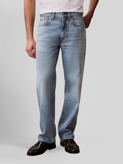 Calvin Klein Jeans Regular Fit Jeans aus reiner Baumwolle Hellblau 4
