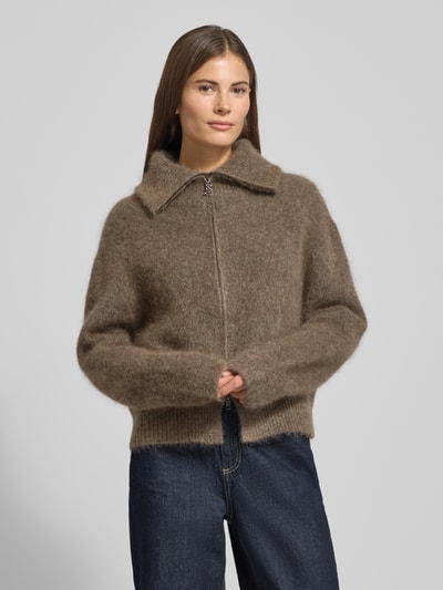 MOS MOSH Strickjacke mit Reißverschluss Modell 'Hulda' Beige 4