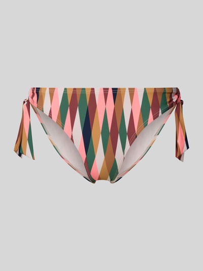 Produktfoto, Bikini-Slip im Allover-Look Modell 'Abanov' von Barts, Material-Mix mit Stretch-Anteil, farbenfrohes Rautenmuster, körpernahe Passform