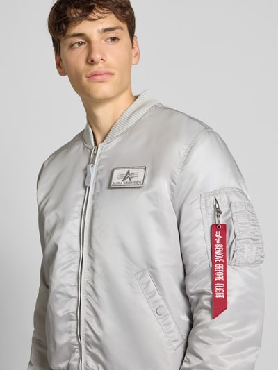 Alpha Industries Bomberjack met labelpatch Lichtgrijs - 3
