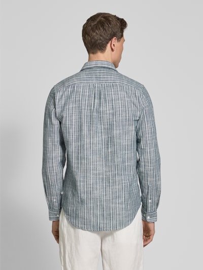 Samsøe Samsøe Regular Fit Freizeithemd aus Baumwoll-Leinen-Mix Modell 'LIAM' Bleu 5