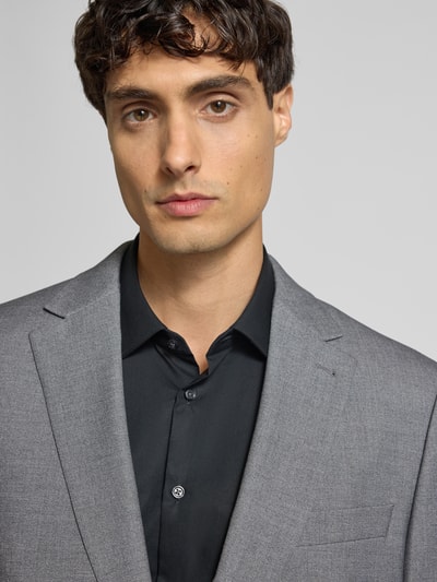 Christian Berg Men Regular Fit 2-Knopf-Sakko mit Pattentaschen Mittelgrau 3
