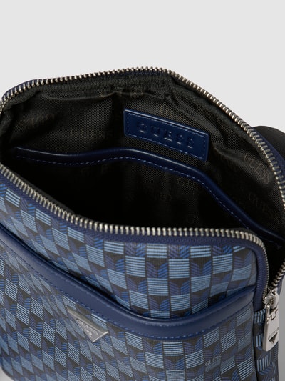 Guess Schoudertas met all-over logomotief, model 'JET SET ECO' Bleu - 4