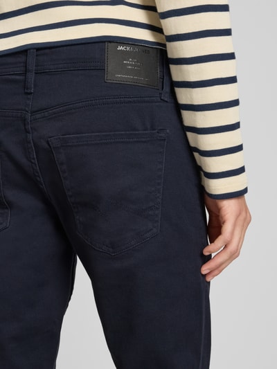 Jack & Jones Slim Fit Jeans mit Eingrifftaschen Modell 'GLENN' Marine 3