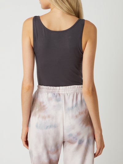 QS Tanktop met labeldetail, model 'Basic' Antraciet - 5