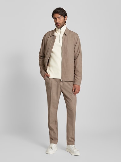 Marc O'Polo Regular Fit Troyer aus reiner Baumwolle mit markanter Rippstrickstruktur Offwhite 1