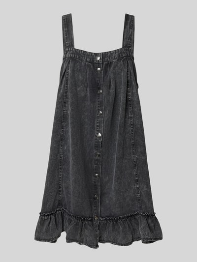 Noisy May Sukienka jeansowa z listwą guzikową model ‘OREGON’ Antracytowy 2