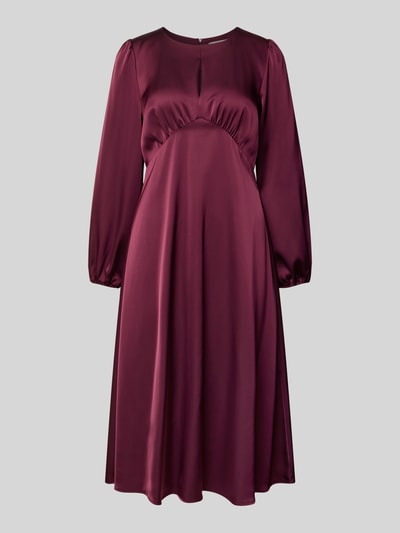 Christian Berg Woman Selection Midi-jurk van satijn met druppelvormige hals Prune - 2