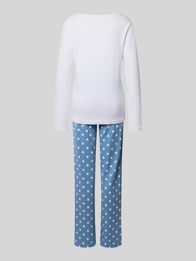 LOUIS & LOUISA Pyjama mit Label-Print Blau 3