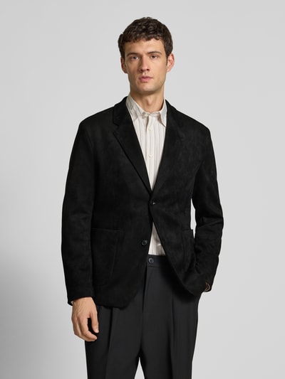 Drykorn Regular Fit Sakko mit Reverskragen und Eingrifftaschen Black 4