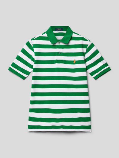 Polo Ralph Lauren Teens Poloshirt met labelstitching Groen - 1