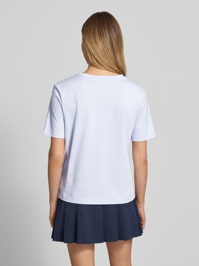 Lacoste Relaxed Fit T-Shirt aus reiner Baumwolle Hellblau 5