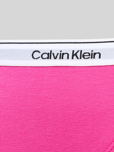 Produktfoto, Slip mit elastischem Bund im 3er-Pack von Calvin Klein, różowy bawełniano-elastanowy materiał, dopasowany fason, packshot