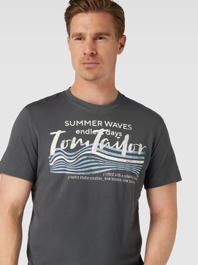 Tom Tailor T-Shirt mit Logo-Print Anthrazit 3