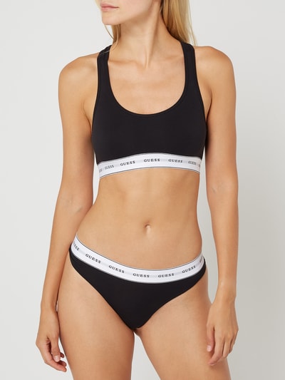 Guess String mit Logo-Bund Black 1