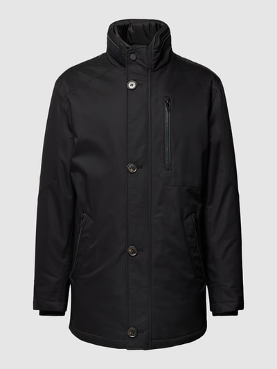 bugatti Jacke mit Knopfleiste und Reißverschlusstaschen Black 2