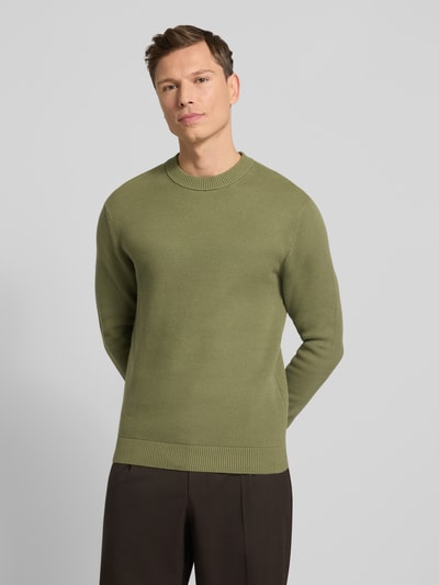 SELECTED HOMME Regular Fit Pullover aus reiner Bio-Baumwolle Modell 'DANE' Oliv 4