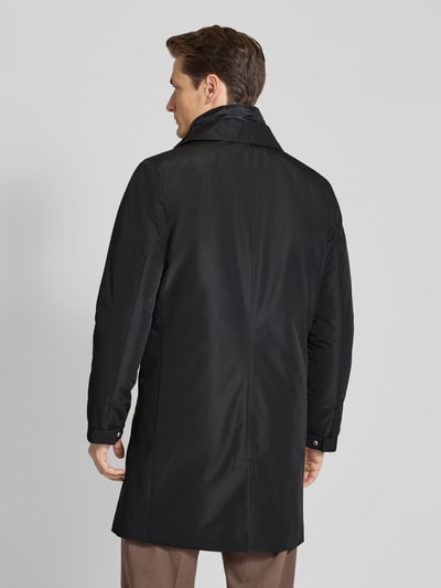 Lindbergh Lange jas met opstaande kraag en steekzakken Zwart - 5