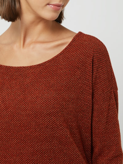 ONLY Bluza z rękawem o dł. 3/4 model ‘Alba’ Miedziany melanż 3