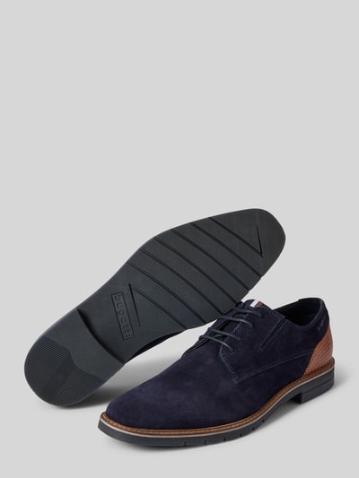 bugatti Derby schoenen met labeldetails, model 'Merlo' Marineblauw - 4