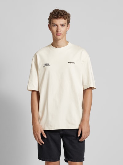 Pegador Oversized T-Shirt mit Label-Print Modell 'FARREN' Offwhite 4