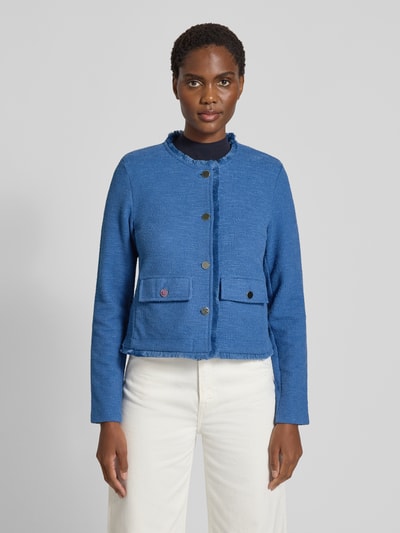 More & More Blazer mit Fransen Blau 4