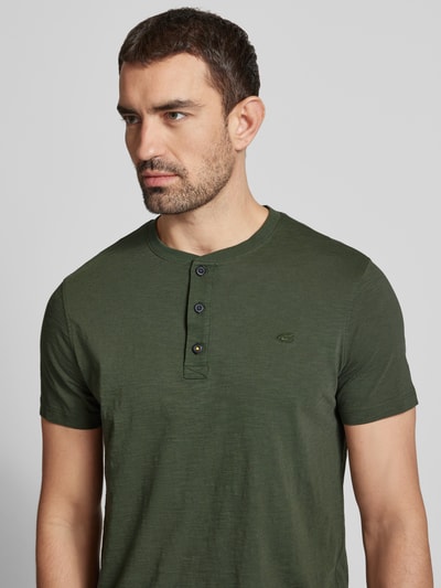 camel active T-shirt met serafinohals Olijfgroen - 3