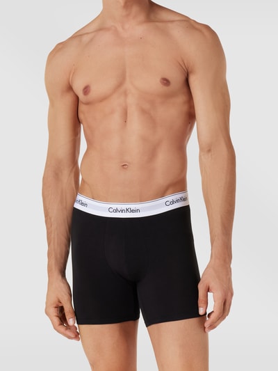 Calvin Klein Underwear Obcisłe bokserki z paskiem z logo w zestawie 3 szt. model ‘BOXER’ Camel 1