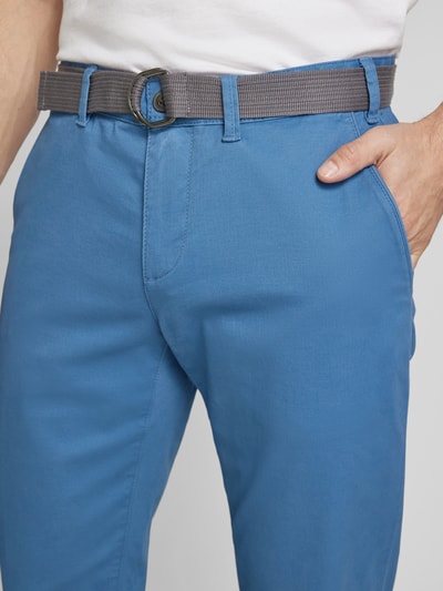 MCNEAL Slim Fit Chino mit Gürtel Ocean Melange 3