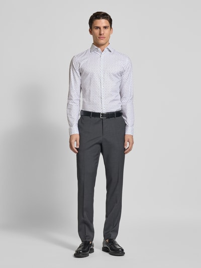 Jake*s Slim Fit Business-Hemd mit Haifischkragen Weiss 1