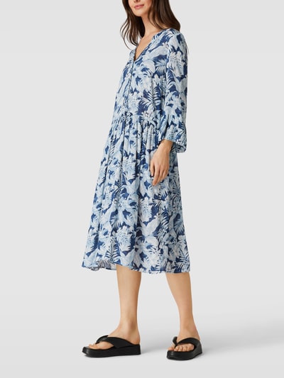 White Label Blusenkleid mit floralem Allover-Print Marineblau 1
