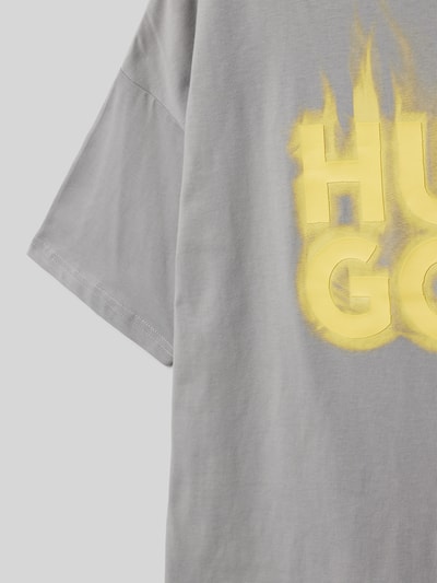 HUGO T-Shirt mit Runfdhalsausschnitt Hellgrau 2