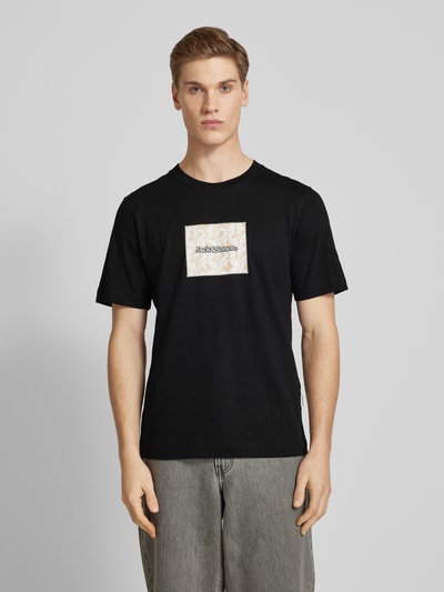 Jack & Jones T-Shirt mit Label-Print Modell 'SPLIT' Black 4