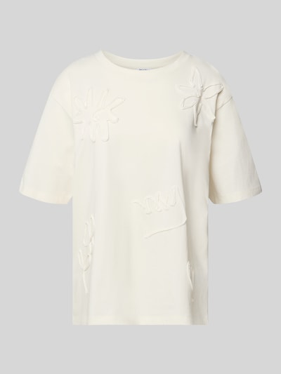 Jake*s Casual T-Shirt mit Applikationen Offwhite 2