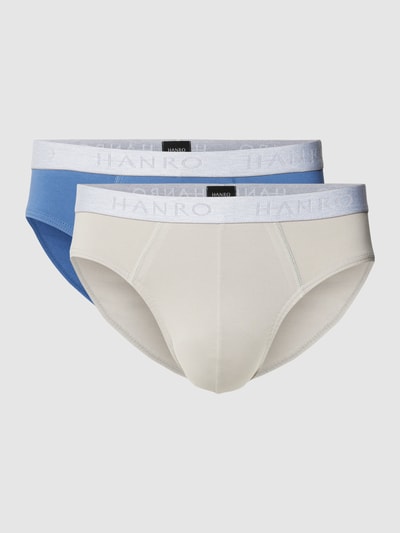 Hanro Slip mit Label-Bund im 2er-Pack Blau 1