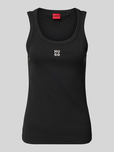 HUGO Tanktop mit Label-Stitching Modell 'Datamia' Black 2