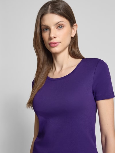 Christian Berg Woman T-shirt z prążkowanym okrągłym dekoltem Fioletowy 3