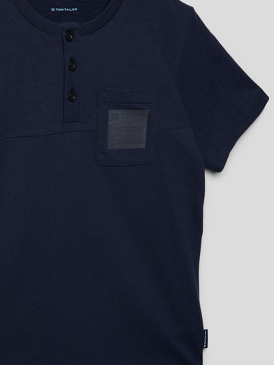 Tom Tailor T-Shirt mit Brusttasche Marineblau 2