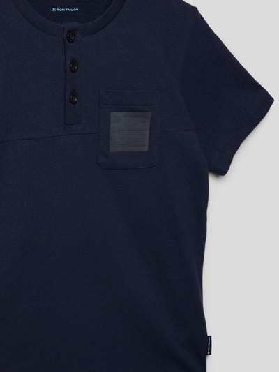 Tom Tailor T-shirt met borstzak Marineblauw - 2