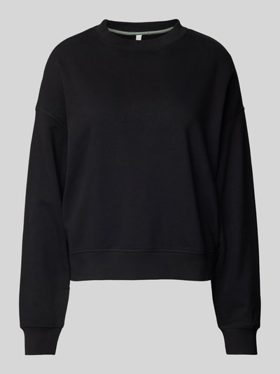 QS Sweatshirt met ronde hals Zwart - 2