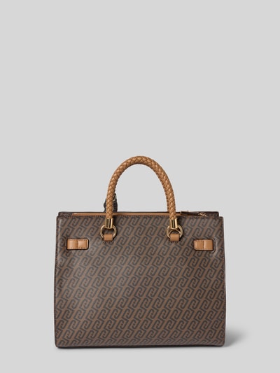 Produktfoto, Torebka 'Tasche mit Logo-Detail' od Liu Jo White z materiału skóropodobnego, efekt plecionki, odpinany pasek, szerokość w rozmiarze 1: 32 cm, długość w rozmiarze 1: 26 cm, głębokość w rozmiarze 1: 15 cm, długość paska w rozmiarze 1: 35 cm, główna przegroda z zapięciem na magnes, detal z logo