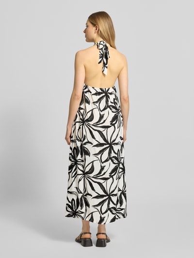 Marc O'Polo A-Linie Strandkleid aus reiner Viskose Modell 'ABSTRACT FLORAL DRESS ' Black 5