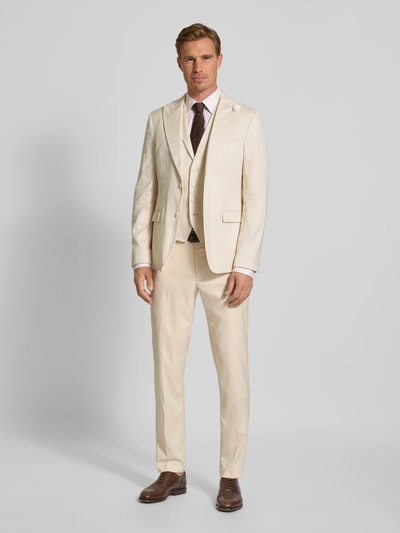 MCNEAL Slim Fit Weste mit Lyocell- und Leinen-Anteil Beige 1