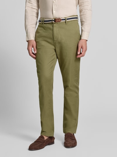 Scotch & Soda Chino mit Gürtel und Eingrifftaschen Modell 'WARREN' Grass 4